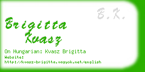 brigitta kvasz business card